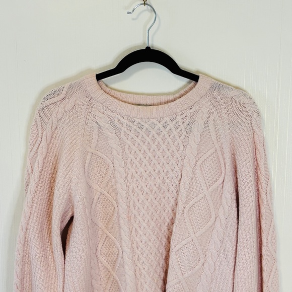 Aritzia Sunday Best Lima Sweater Merino wool cable-knit sweater Size medium - Picture 10 of 11